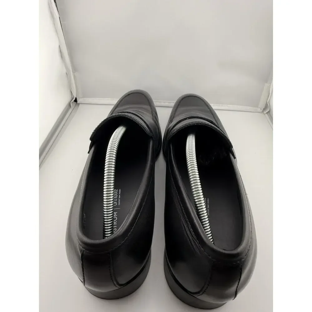 NWOB $99 NORDSTROM Edward Comfortable Penny Black Leather Loafers Men's Size 12